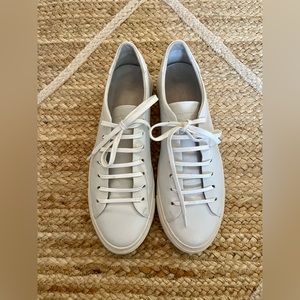 Beckett Simonon Reid Sneakers in White Full-Grain Leather